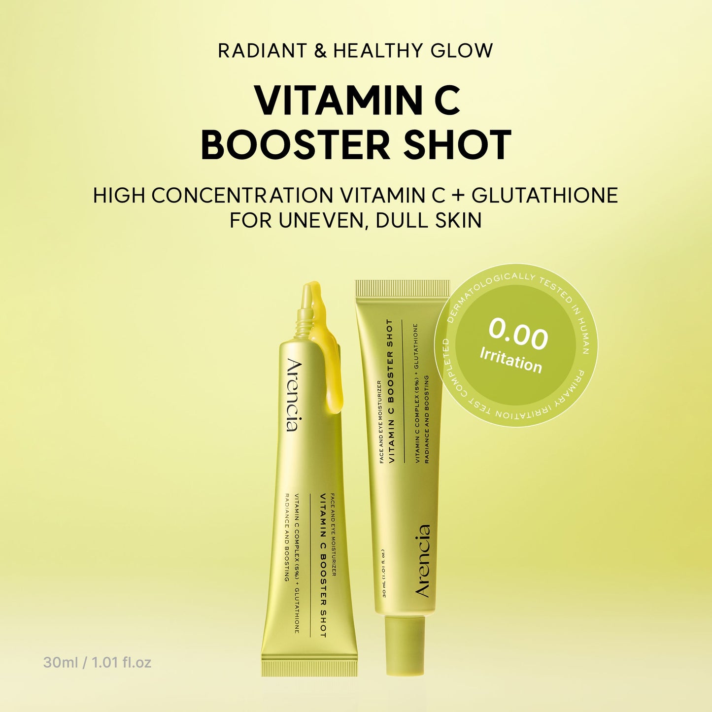 [Amazon] Vitamin C Booster Shot, Pure Vitamin C + Glutathione for Bright, Healthy Skin Glow, 1.01 fl oz