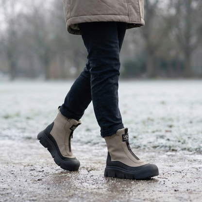 Winterlaarzen met zijrits en warme voering