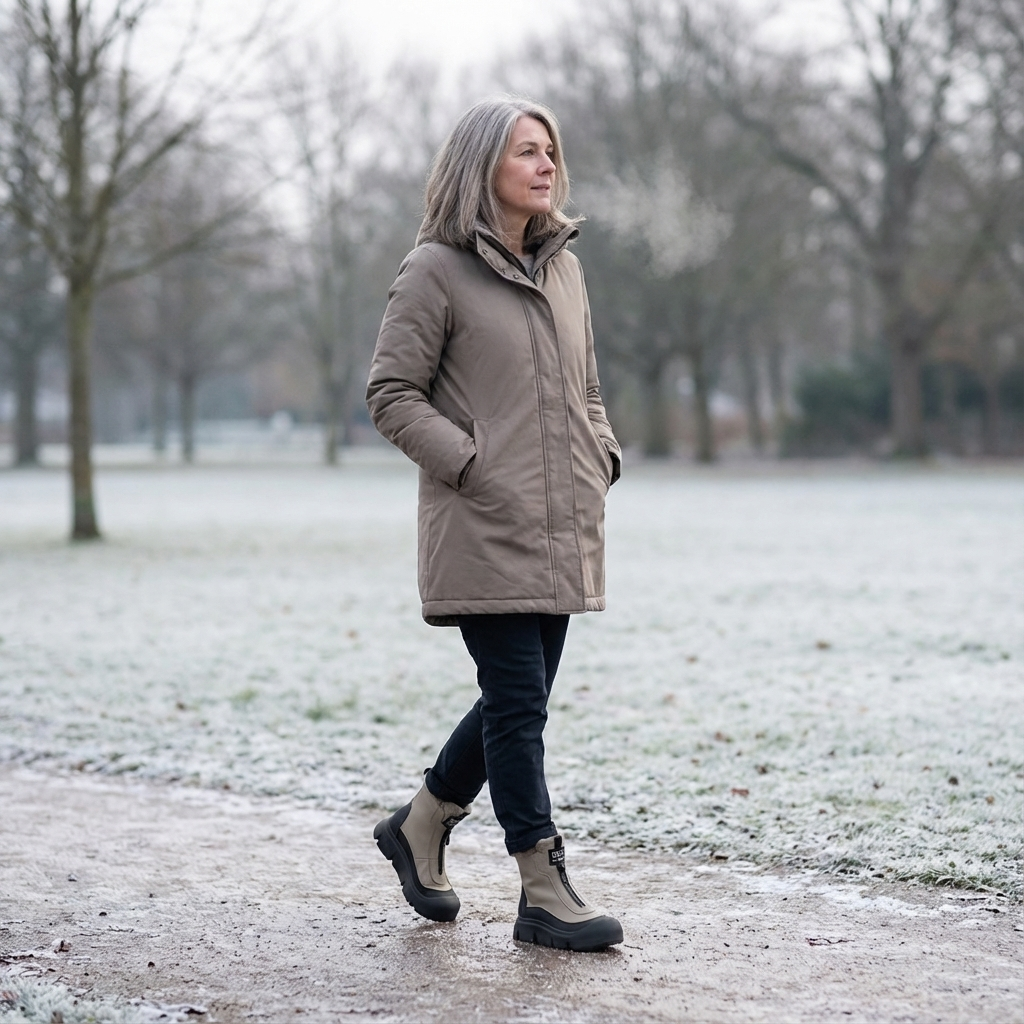 Winterlaarzen met zijrits en warme voering