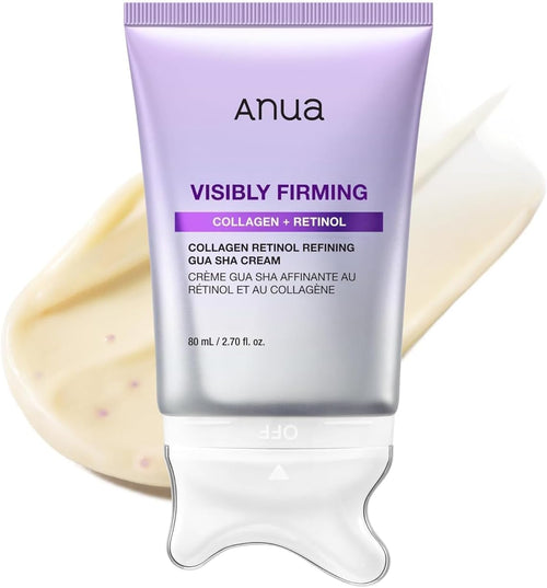ANUA Collagen Retinol Refining Gua Sha Cream, 2.7 fl.oz | Neck Cream for Lifting & Firming, Jawline to Décolleté, Daily Moisturizer, Fine Line Care, Neck Massager, Korean Skincare