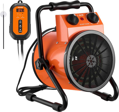 1500W GREENHOUSE HEATER Thermostat Control • 25° Adjustable • IPX4 Water Resistant