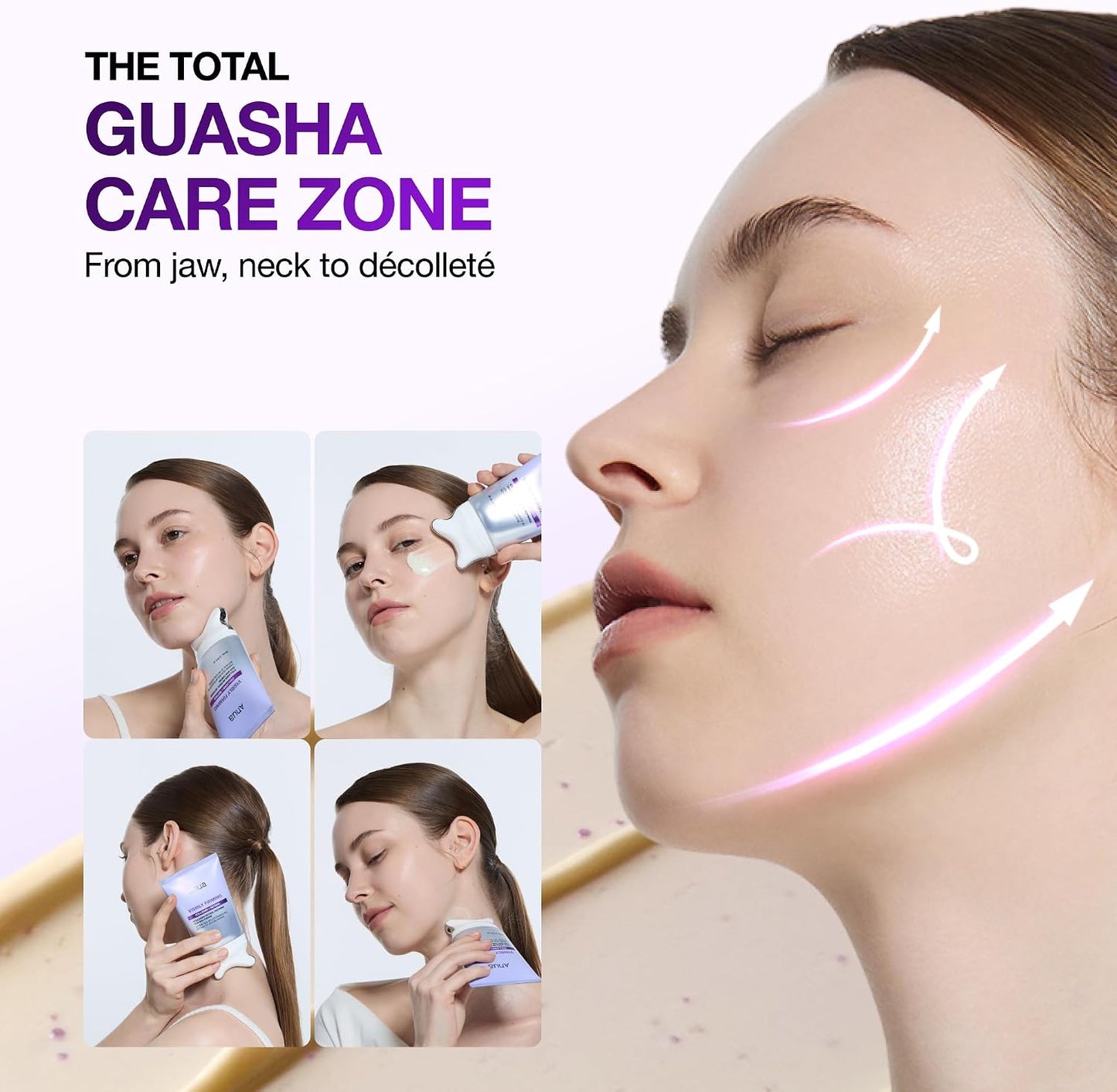 ANUA Collagen Retinol Refining Gua Sha Cream, 2.7 fl.oz | Neck Cream for Lifting & Firming, Jawline to Décolleté, Daily Moisturizer, Fine Line Care, Neck Massager, Korean Skincare