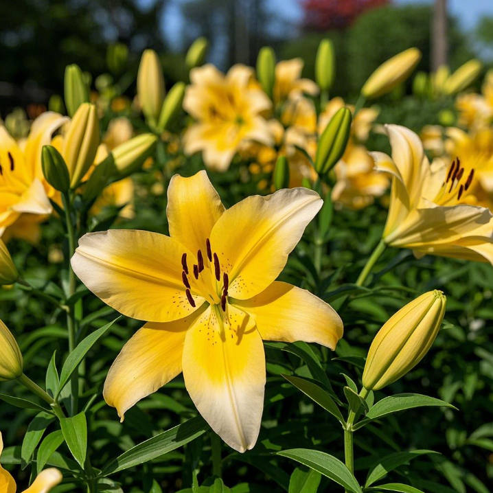 Double-petaled bicolor fragrant lily Bulbs—Fresh and Sweet