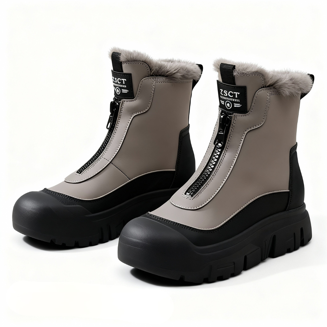 Winterlaarzen met zijrits en warme voering