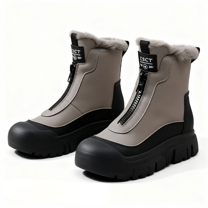 Winterlaarzen met zijrits en warme voering