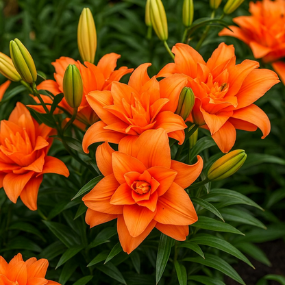 Double-petaled bicolor fragrant lily Bulbs—Fresh and Sweet