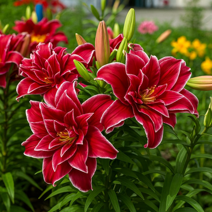 Double-petaled bicolor fragrant lily Bulbs—Fresh and Sweet