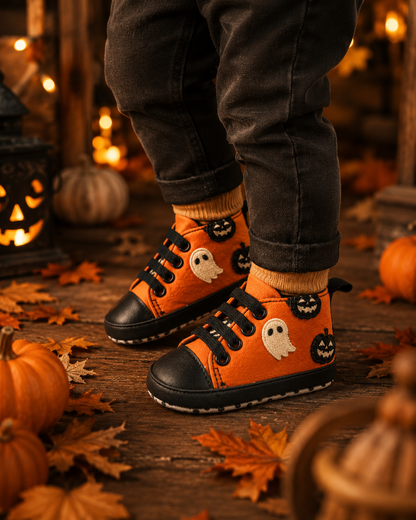 🎃 The Little Boo Halloween Embroidered Sneakers™