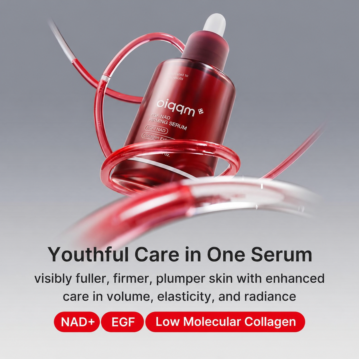 [NEW] OIQQM NAD+ EGF Power Duo | Firming Serum & Gel Mask with NAD+, EGF & Collagen Extract | Helps Improve the Look of Fine Lines, Elasticity, Firmness and Radiance | Plumping Anti-Aging Skincare Set