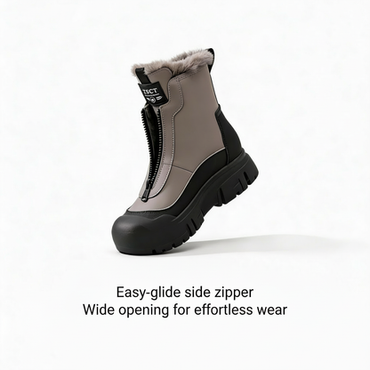 Winterlaarzen met zijrits en warme voering
