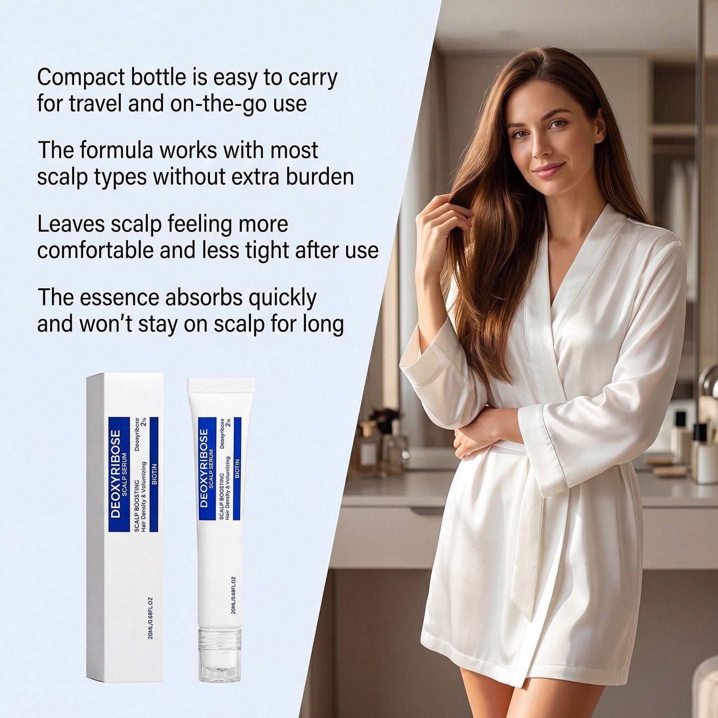 🔥LAST DAY 50% OFF - 💇‍♀️🌿Deoxyribose Scalp Serum | For Fuller-Looking Hair & Scalp Strengthening Roll-On Serum🧴✨