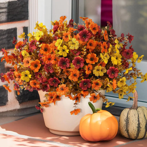 🌸 50% OFF | UV Resistant Artificial Flower Bouquet – 6/12/24pcs Colorful Garden Decor