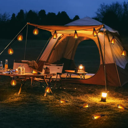 🔥 50% OFF | 42FT Solar Flame 15-LED String Lights – Waterproof Outdoor Decor