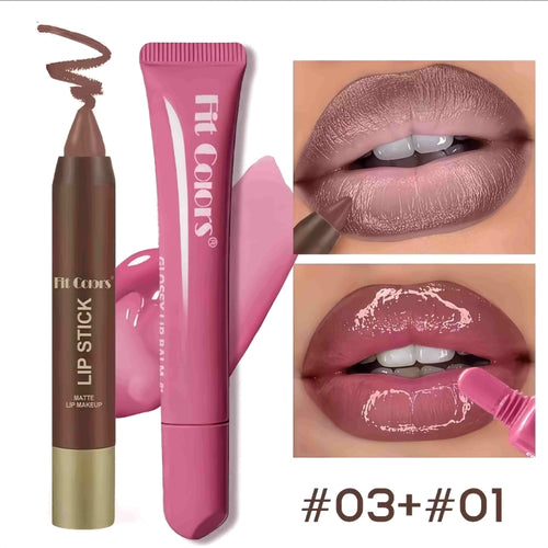 Fit Colors Matte Lip Liner & Moisturizing Lip Oil Set