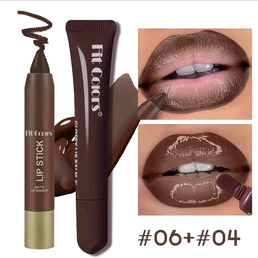 Fit Colors Matte Lip Liner & Moisturizing Lip Oil Set